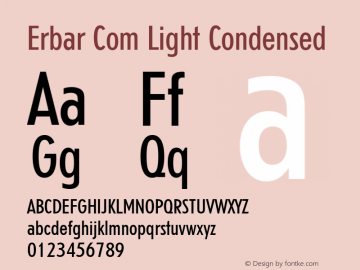 Erbar Com Light Condensed Version 1.01图片样张