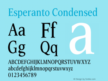 Esperanto Condensed Version 1.00图片样张