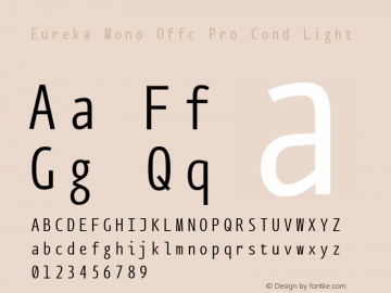 Eureka Mono Offc Pro Cond Light Version 7.504; 2011; Build 1020图片样张