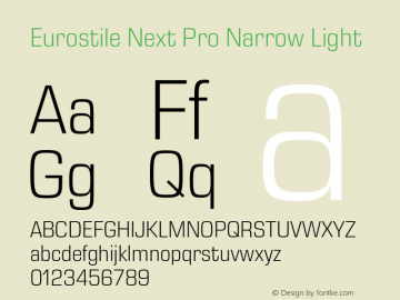 Eurostile Next Pro Nr Light Version 1.00图片样张