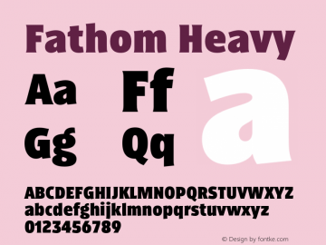 Fathom Heavy Version 3.000;hotconv 1.0.109;makeotfexe 2.5.65596图片样张