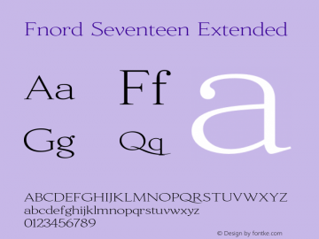 Fnord Seventeen Extended Version 1.000;PS 001.000;hotconv 1.0.88;makeotf.lib2.5.64775图片样张