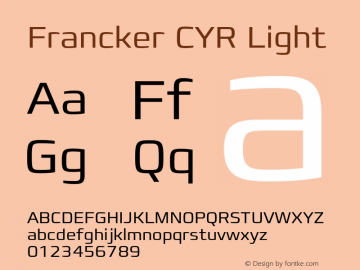 FranckerCYR-Light Version 1.00图片样张