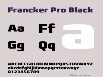 FranckerPro-Black Version 1.00图片样张