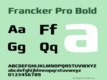 FranckerPro-Bold Version 1.00图片样张