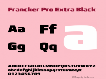 FranckerPro-ExtraBlack Version 1.00图片样张