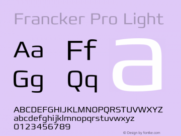 FranckerPro-Light Version 1.00图片样张