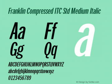 FranklinCompITCStd-MediumIta Version 1.01图片样张