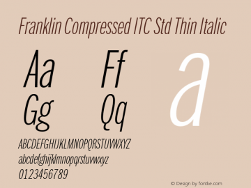 FranklinCompITCStd-ThinIta Version 1.01图片样张