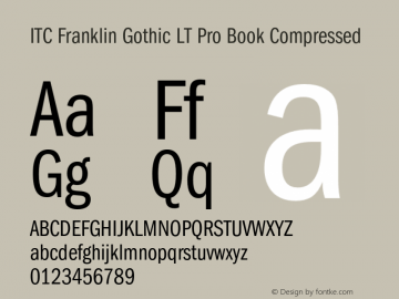 FranklinGothicLTPro-BkCm Version 1.000 Build 1000图片样张