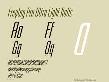 FreytagPro-UltraLightItalic Version 1.01图片样张
