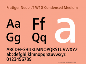 FrutigerNeueLTW1G-CnMd Version 2.30图片样张