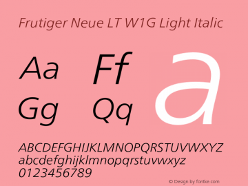 FrutigerNeueLTW1G-LightIt Version 2.30图片样张