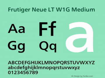 FrutigerNeueLTW1G-Medium Version 2.30图片样张