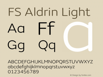 FS Aldrin Light Version 1.03;PS 001.002;hotconv 1.0.88;makeotf.lib2.5.64775图片样张