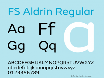 FS Aldrin Regular Version 1.03;PS 001.002;hotconv 1.0.88;makeotf.lib2.5.64775图片样张