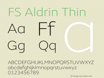FS Aldrin Thin Version 1.03;PS 001.002;hotconv 1.0.88;makeotf.lib2.5.64775图片样张