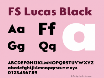 FS Lucas Black Version 1.03;PS 001.002;hotconv 1.0.88;makeotf.lib2.5.64775图片样张