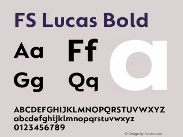 FS Lucas Bold Version 1.03;PS 001.002;hotconv 1.0.88;makeotf.lib2.5.64775图片样张