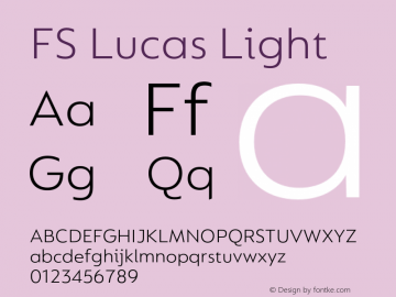 FS Lucas Light Version 1.03;PS 001.002;hotconv 1.0.88;makeotf.lib2.5.64775图片样张