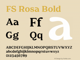 FS Rosa Bold Version 2.00图片样张