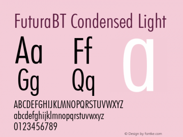 FuturaBT Cond Light Version 3.10, build 16, s3图片样张