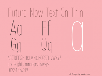 Futura Now Text Cn Th Version 1.01图片样张
