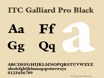 GalliardPro-Black Version 1.000 Build 1000图片样张