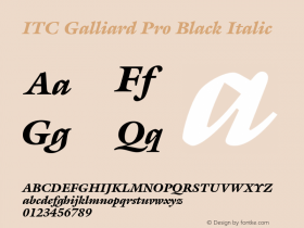 GalliardPro-BlackItalic Version 1.000 Build 1000图片样张