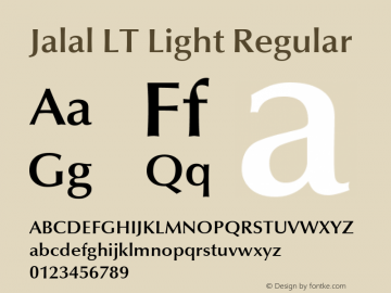 Jalal LT Light Regular Version 1.10 Build 106图片样张