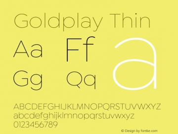 Goldplay Thin Version 1.000;hotconv 1.0.109;makeotfexe 2.5.65596图片样张