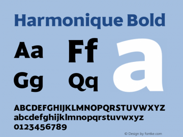 Harmonique Bold Version 1.000;FEAKit 1.0图片样张