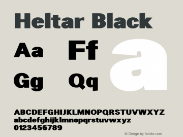 Heltar-Black Version 1.001;PS 001.001;hotconv 1.0.56;makeotf.lib2.0.21325图片样张