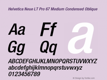 HelveticaNeueLT Pro 67 MdCn Italic Version 2.000 Build 1000图片样张