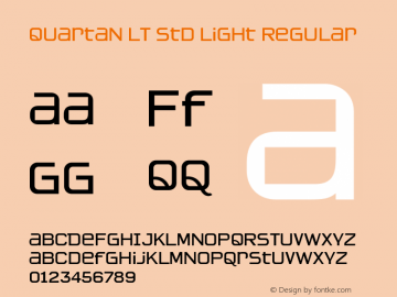 Quartan LT Std Light Regular Version 1.100;PS 001.001;hotconv 1.0.38图片样张