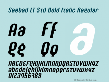 Seebad LT Std Bold Italic Regular Version 2.00;2006 Font Sample
