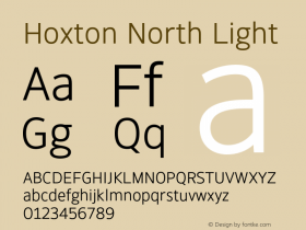 HoxtonNorth-Light Version 1.002;PS 001.002;hotconv 1.0.88;makeotf.lib2.5.64775图片样张