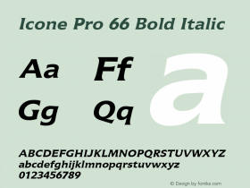 Icone Pro 66 Bold Italic Version 2.00 Build 1000图片样张