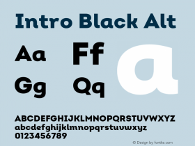 Intro Black Alt Version 2.000;hotconv 1.0.109;makeotfexe 2.5.65596图片样张