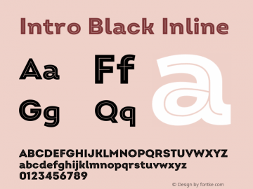 Intro Black Inline Version 2.000;hotconv 1.0.109;makeotfexe 2.5.65596图片样张