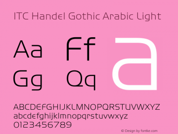 ITC Handel Gothic Arabic Light Version 1.00图片样张