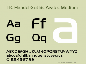 ITC Handel Gothic Arabic Medium Version 1.00图片样张