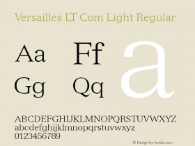 Versailles LT Com Light Regular Version 1.02;2006 Font Sample