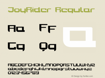JoyRider Bold Version 1.000;PS 001.000;hotconv 1.0.38图片样张