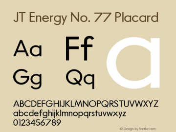 JT Energy No. 77 Placard Version 3.000图片样张