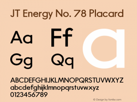 JT Energy No. 78 Placard Version 3.000图片样张