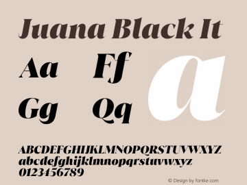 Juana Black It Version 1.001;hotconv 1.0.109;makeotfexe 2.5.65596图片样张