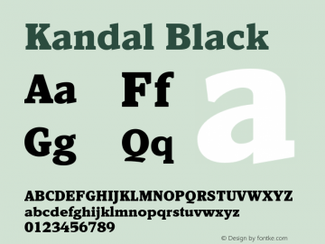 Kandal Black Version 1.004; Kandal Black图片样张