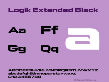 Logik Extended Black Version 1.000;hotconv 1.0.109;makeotfexe 2.5.65596图片样张