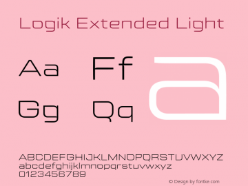 Logik Extended Light Version 1.000;hotconv 1.0.109;makeotfexe 2.5.65596图片样张